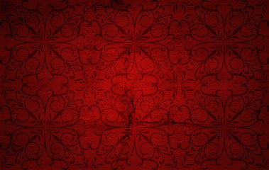 Conceptual red old paper background, vintage texture pattern
