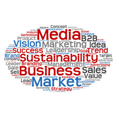 Fototapeta premium Conceptual business marketing word cloud