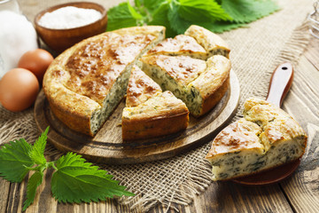 Pie with nettles