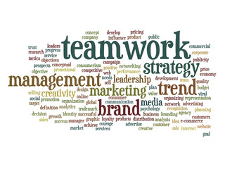 Conceptual business marketing word cloud