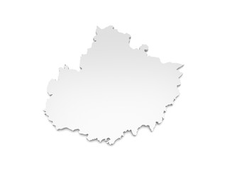 3D Karte Mecklenburg-Vorpommern - Mecklenburgische Seenplatte