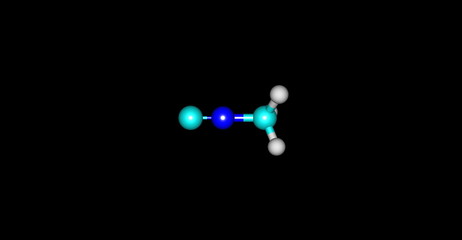 Phosphoric acid molecular structure isolated on black