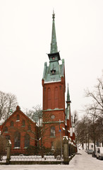German Church designed by Harald Bosse and C.J. von Heideken. It is popular with people of Helsinki for weddings