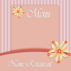 Menu design. Jewelry menu. Restaurant menu template.