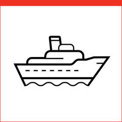 Package delivery ship icon