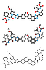 Velpatasvir hepatitis C virus (HCV) drug molecule.
