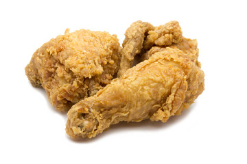 Fried chicken isolated on white background