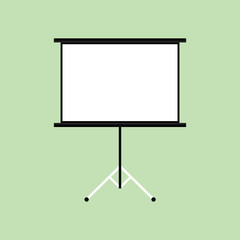 presentation board isolated with green background