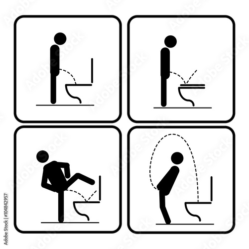 "Toilet rules stickers set" Stock image and royaltyfree vector files