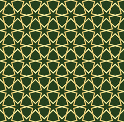 gold and green moroccan seamless