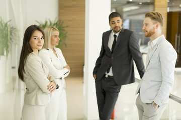 Modern multiratial businesspeople in the office
