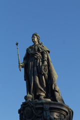 The monument for Catherine II (the Great) at Ostrovsky Square. 