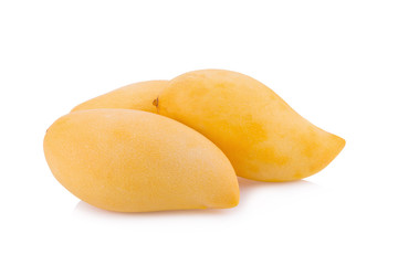 Yellow mango isolated on a white background