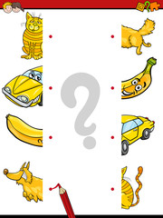 educational activity task of halves