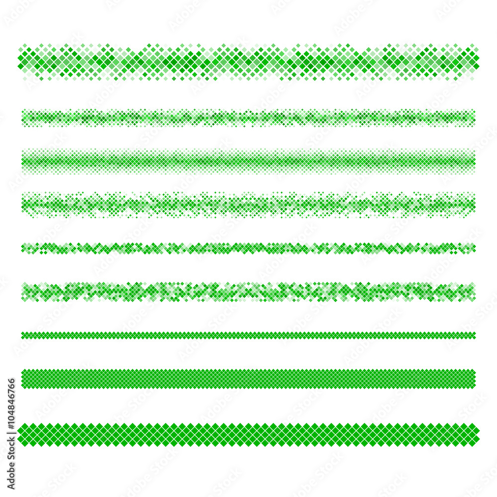 Poster design elements - pixel text divider line set