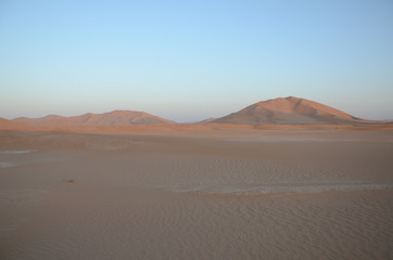 Fototapeta na wymiar Empty foreground sand dune Oman sahara