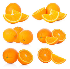 Orange fruit isolated on white background