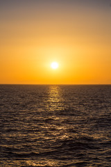 Scenic view of beautiful sunset/sunrise above the sea