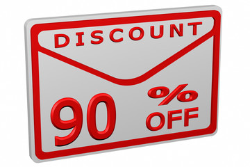 Envelope with sign discount 90 % off