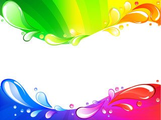Multicolored rainbow card