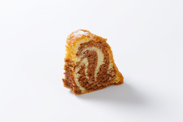 Slice of marble cake