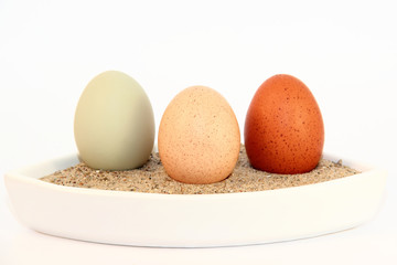 3 Ostereier in Schale 
