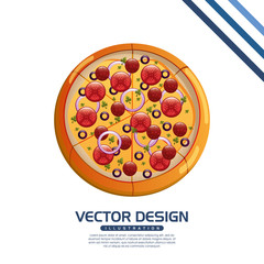 delicious pizza design 