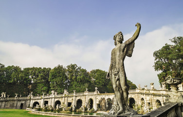  Caserta Royal Palace and his gardens - statue in front of the fountain of the gardens.