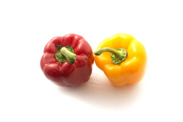 yellow and red bell pepper