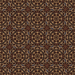 seamless pattern with a round Oriental elements.