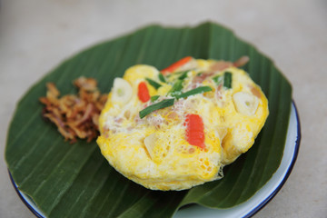 fermented pork with egg in north thai style