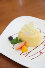 cheese cake with fruits