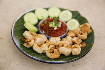 Thai Food appetizer Nam Prik Aong Thai Northern Style Pork and T