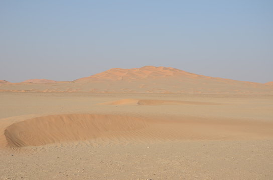 Sand dune on plane desert Dubai © maurusasdf