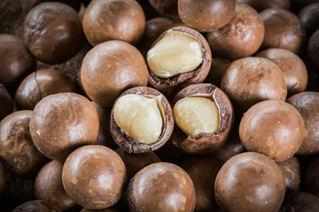 macadamia nuts with shells