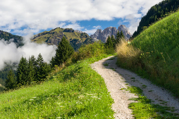 Panorama of Fassa Valley