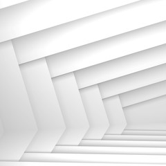 White corners pattern, digital 3d illustration