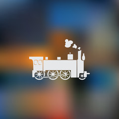 Naklejka premium Locomotive vector icon