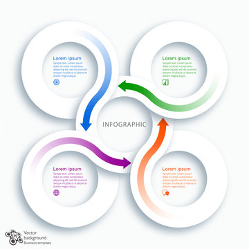 Infographic Vector Background 4-Step Process