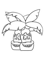 2 comic cartoon funny sweet small cute palm face, grinning monster