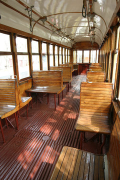 old tram inside