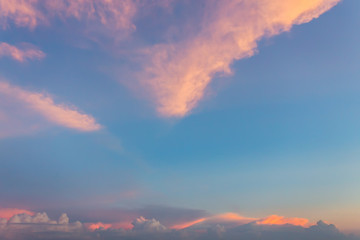 Fototapeta premium bright sunset sky background, beautiful nature landscape