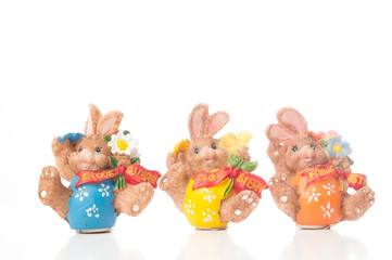 3 Osterhasen wünschen frohe ostern