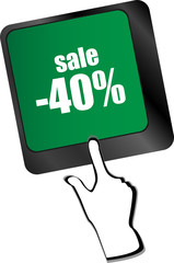 Keyboard with key sale. Internet business concept