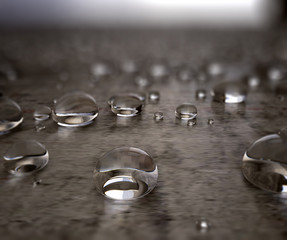 Drops on concrete floor