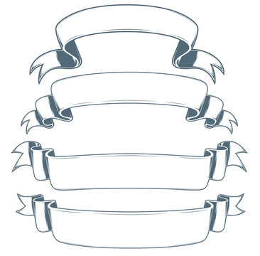 Naklejki Collection of ribbons