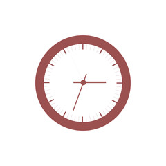 Stylized icon of colored clock on a white background