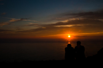 Fototapeta na wymiar Romantic sunset.