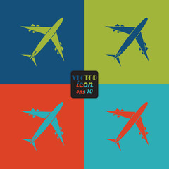 Vector icons aircraft