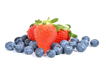 Blueberries and Strawberries